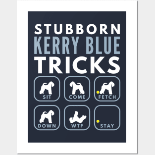 Stubborn Kerry Blue Terrier Tricks - Dog Training Posters and Art